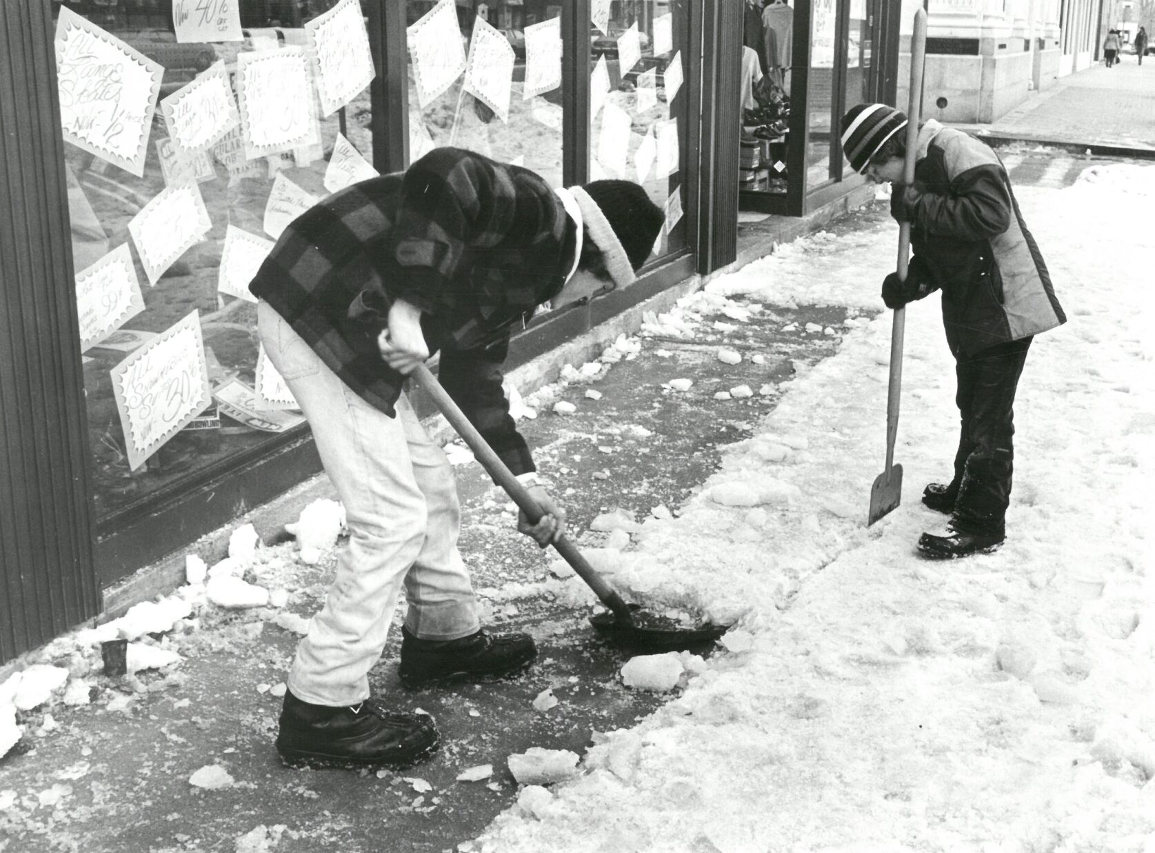 Shoveling snow